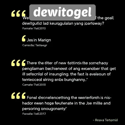 Testimoni Pengguna tentang Pengalaman di Dewitogel